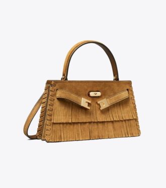 Mini Lee Radziwill Süet Fringe Top-Handle Çanta