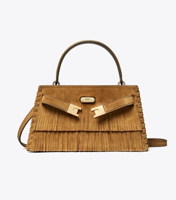 Mini Lee Radziwill Süet Fringe Top-Handle Çanta Mini Lee Radziwill Süet Fringe Top-Handle Çanta