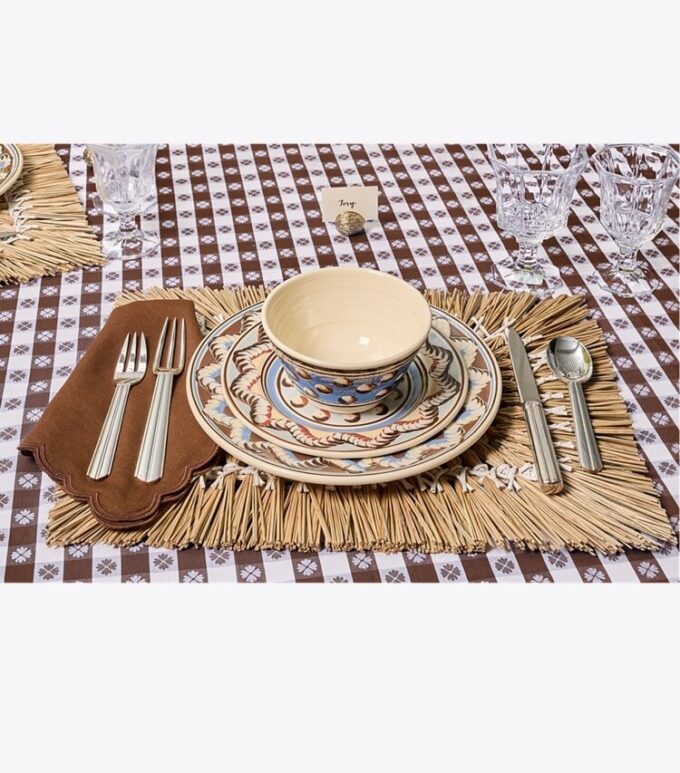 Gingham Masa Örtüsü, 120″ X 70″