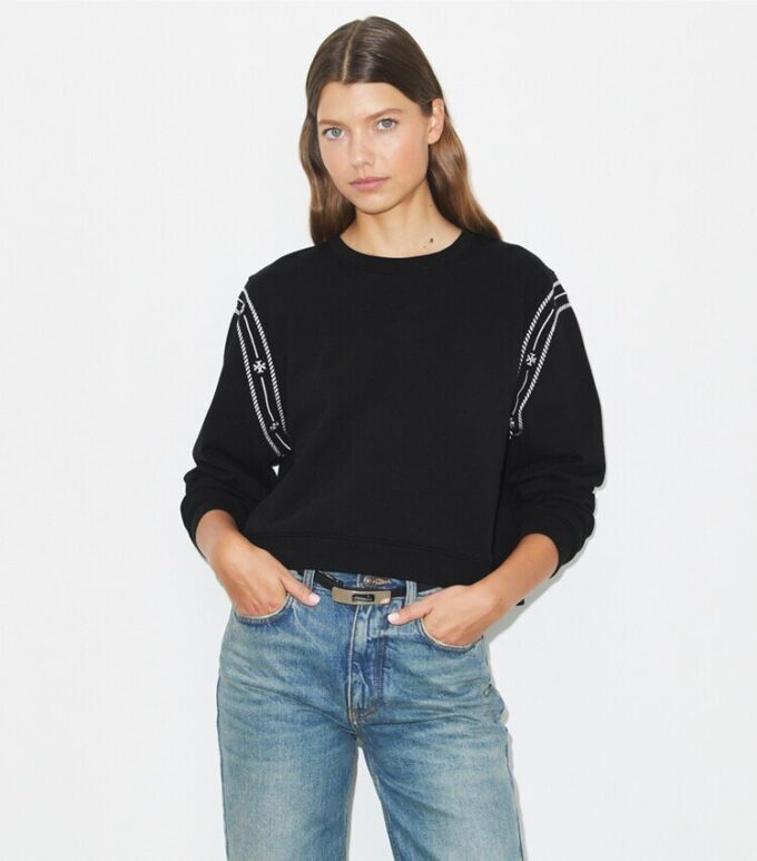 Nakışlı Fransız Terry Sweatshirt Nakışlı Fransız Terry Sweatshirt