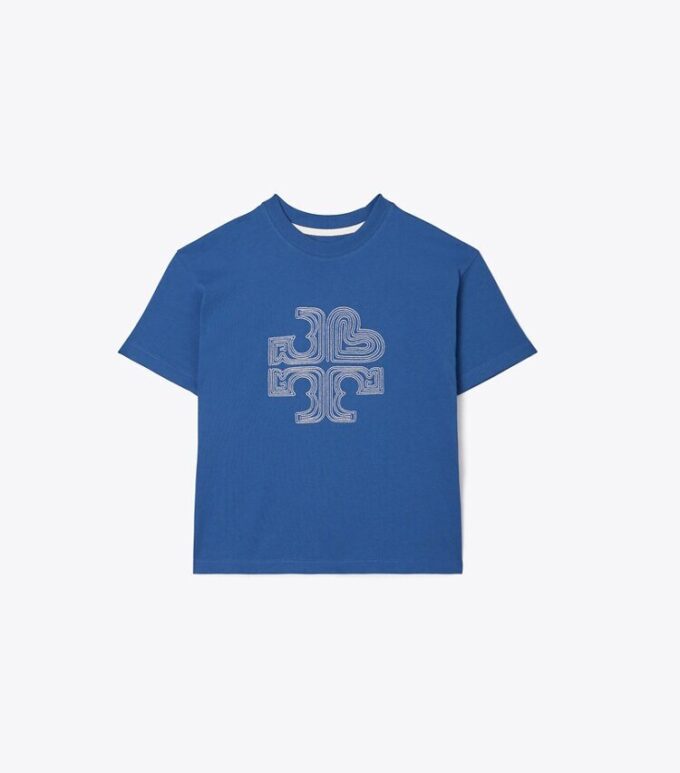 Nakışlı Kalp Logolu T-Shirt Nakışlı Kalp Logolu T-Shirt