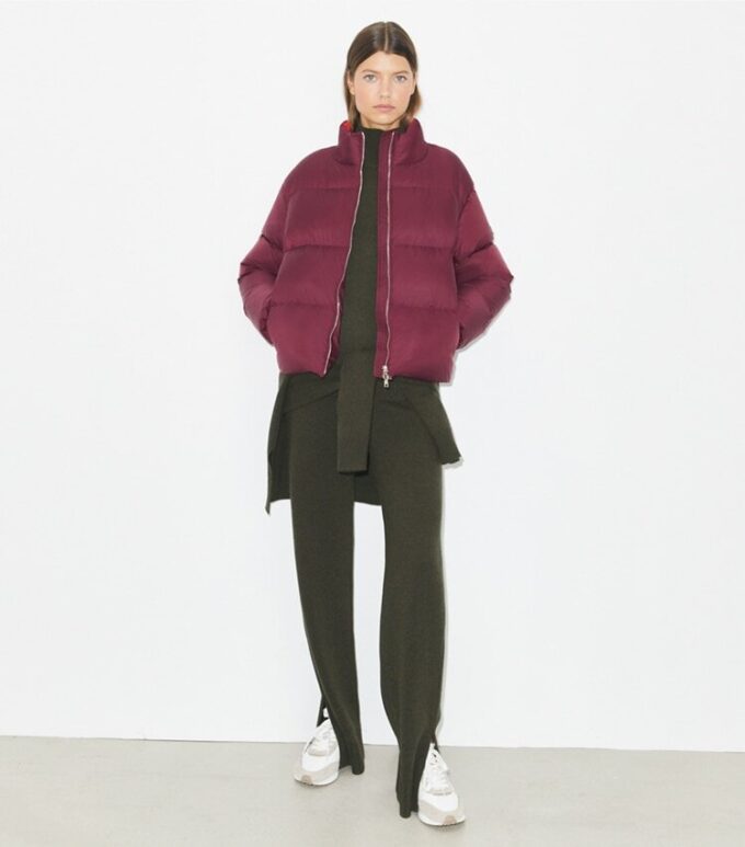 Naylon Aşağı Puffer Ceket Naylon Aşağı Puffer Ceket