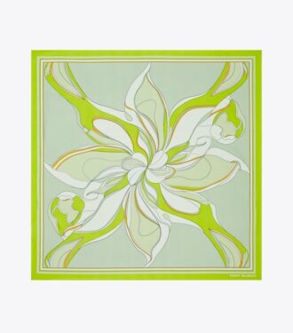 Oversized Twisty Floral Silk Square Scarf Oversized Twisty Floral Silk Square Scarf