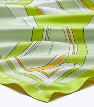 Oversized Twisty Floral Silk Square Scarf Oversized Twisty Floral Silk Square Scarf