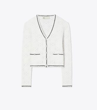 Pamuklu Logo Dantel Hırka