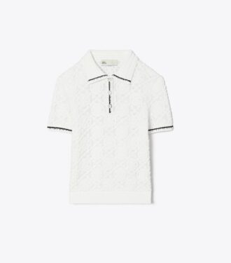 Pamuklu Logo Dantelli Polo Üst