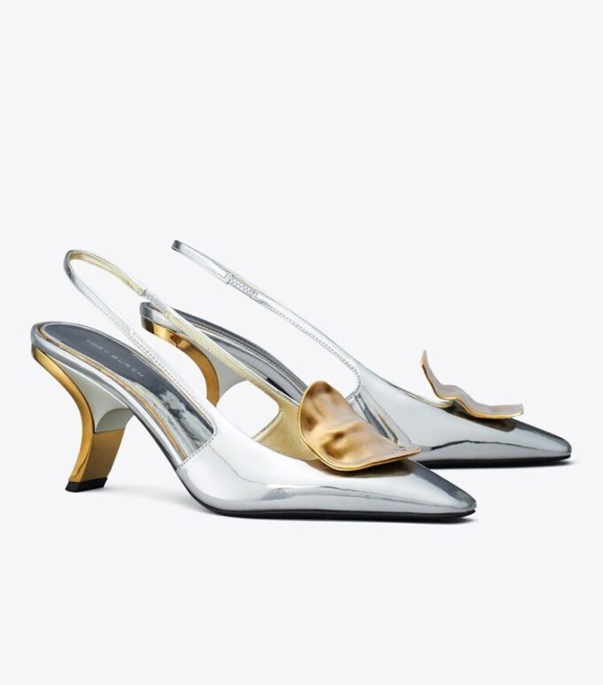 Patos Eşleşmeyen Slingback Topuk Patos Eşleşmeyen Slingback Topuk