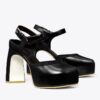 Peep-Toe Platform Sandalet