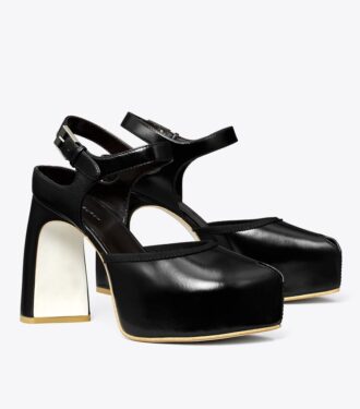 Peep-Toe Platform Sandalet