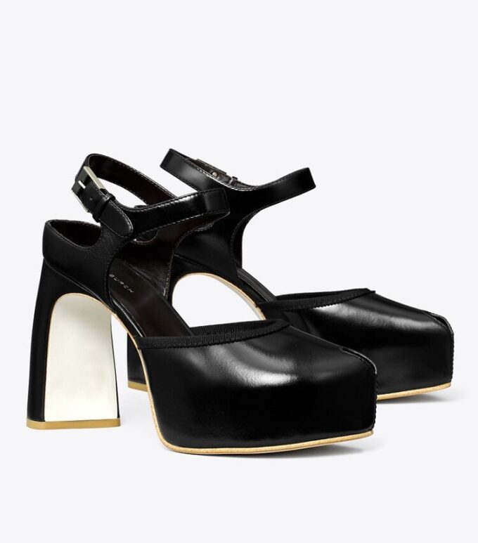 Peep-Toe Platform Sandalet