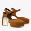 Peep-Toe Platform Sandalet