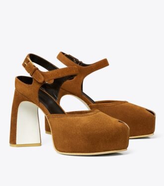 Peep-Toe Platform Sandalet