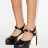 Peep-Toe Platform Sandalet