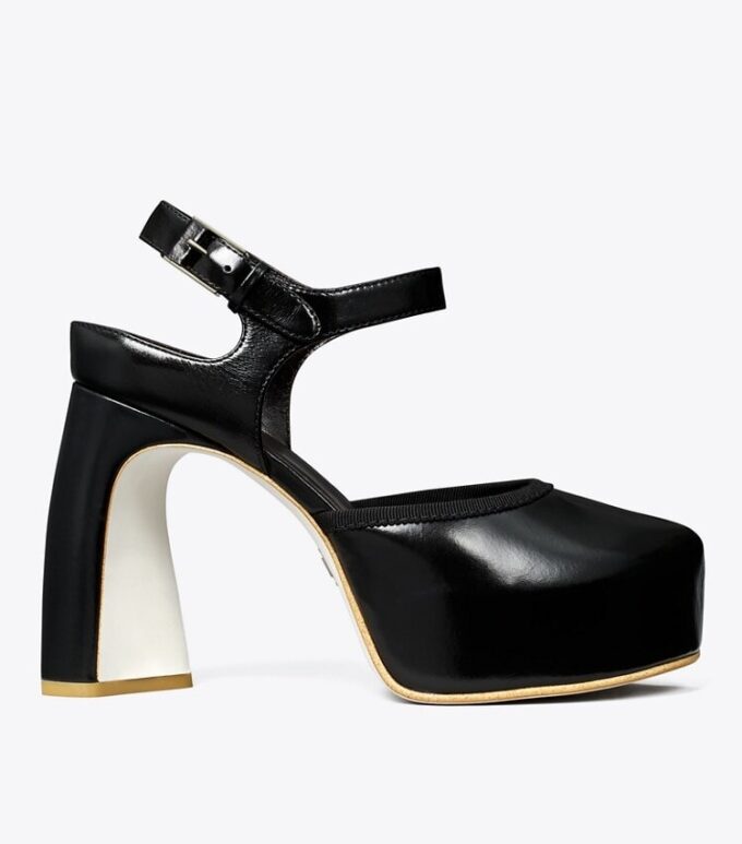 Peep-Toe Platform Sandalet
