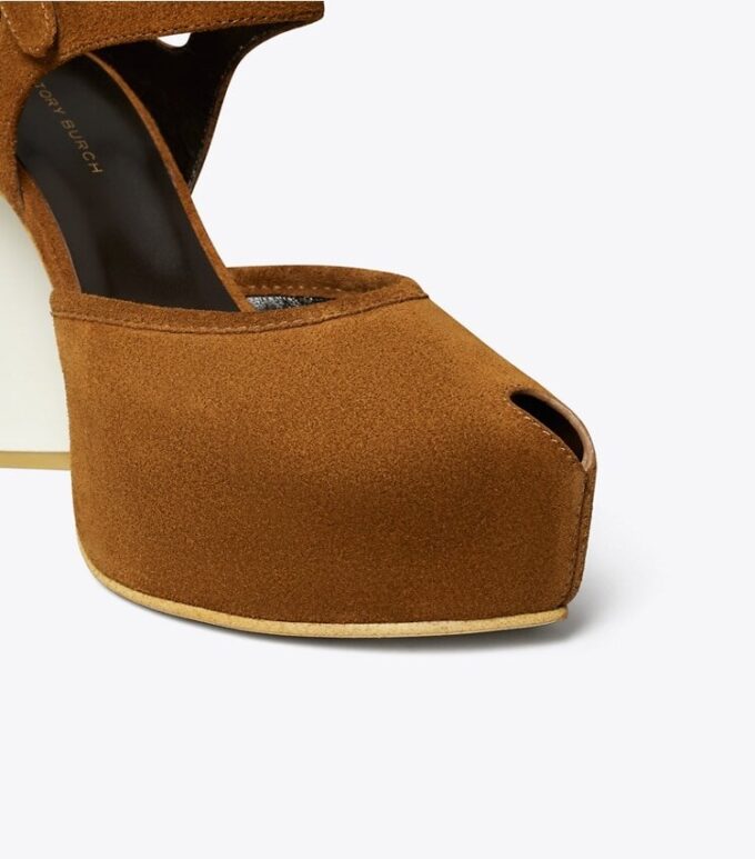 Peep-Toe Platform Sandalet