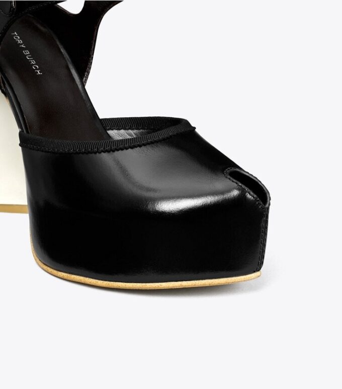 Peep-Toe Platform Sandalet