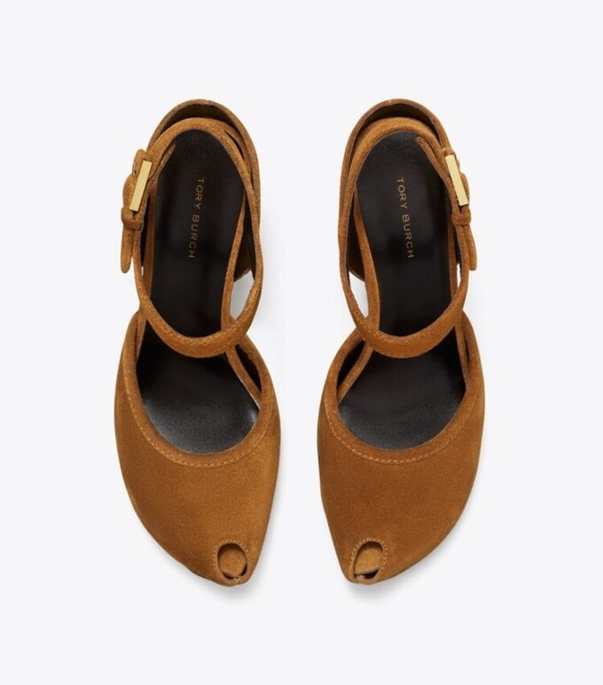 Peep-Toe Platform Sandalet