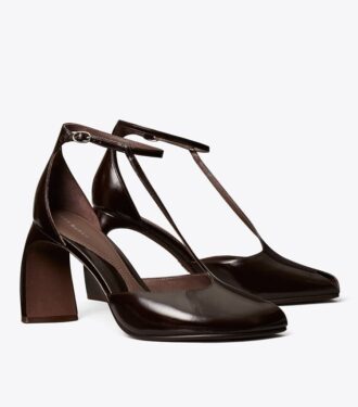 Peep-Toe T-Strap Topuklu Sandal