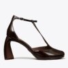 Peep-Toe T-Strap Topuklu Sandal Peep-Toe T-Strap Topuklu Sandal