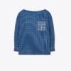 Pencere Camı Ekose İpek Boatneck Üst Pencere Camı Ekose İpek Boatneck Üst