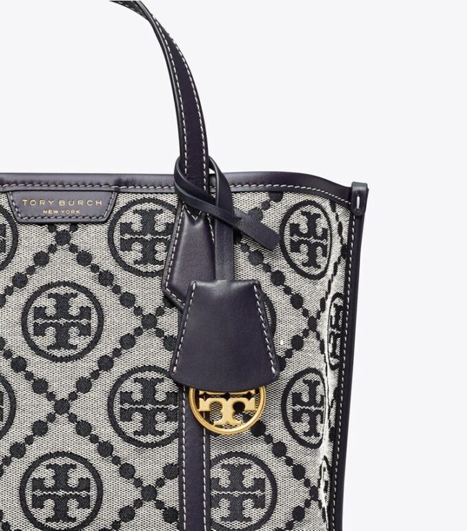 Perry T Monogram Küçük Üç Bölmeli Tote Çanta Perry T Monogram Küçük Üç Bölmeli Tote Çanta