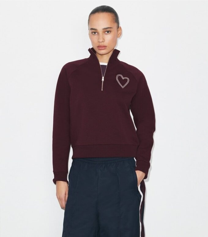 Pick Stitch Kalp Fransız Terry Sweatshirt Pick Stitch Kalp Fransız Terry Sweatshirt