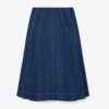 Pileli Denim Etek Pileli Denim Etek