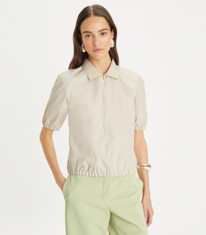 Poplin Fermuarlı Polo Poplin Fermuarlı Polo