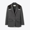 Renk bloklu streç blazer Renk bloklu streç blazer