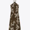 Saten Halter Elbise Saten Halter Elbise