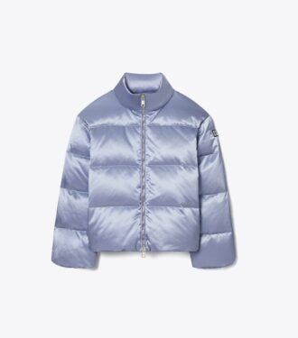 Saten Viskon Puffer Ceket
