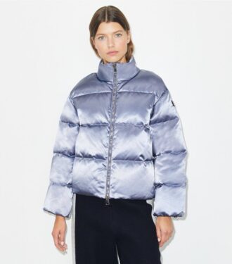 Saten Viskon Puffer Ceket