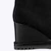 Süet Logo Lug Sole Wedge Boot Süet Logo Lug Sole Wedge Boot