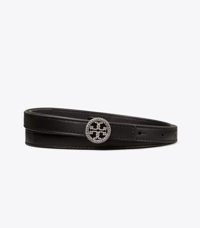 Skinny Embellished Logo Belt Skinny Embellished Logo Belt