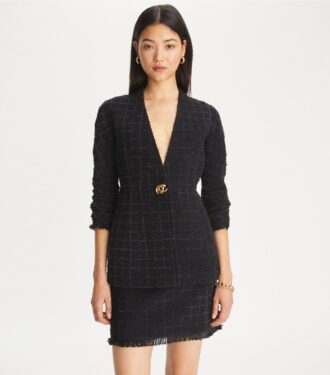 Slim Tweed Ceket