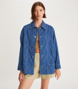 Üst Dikişli Denim Ceket