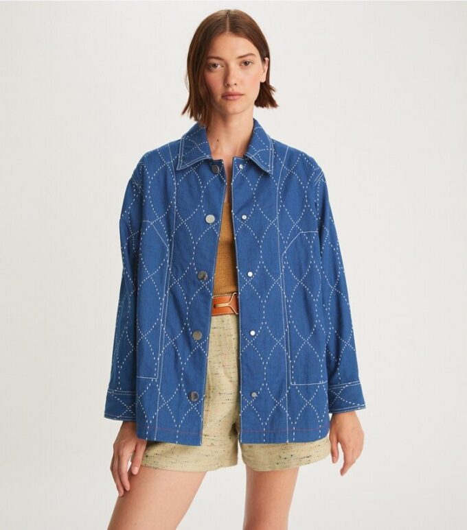Üst Dikişli Denim Ceket Üst Dikişli Denim Ceket