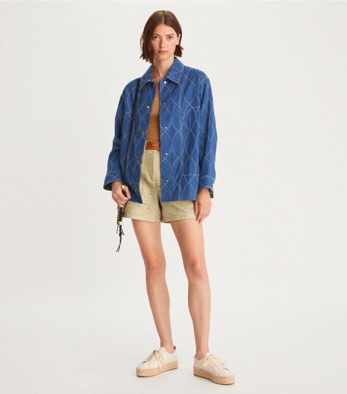 Üst Dikişli Denim Ceket Üst Dikişli Denim Ceket