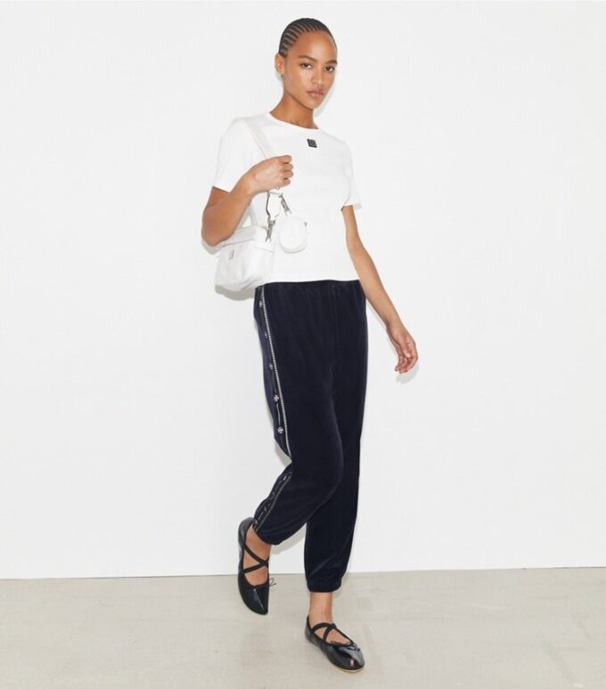 T Logo Kadife Jogger