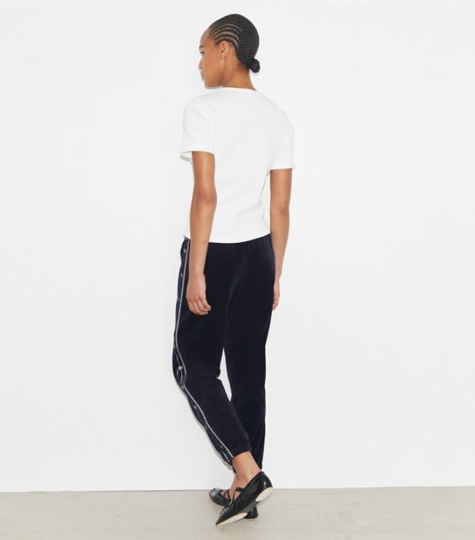 T Logo Kadife Jogger
