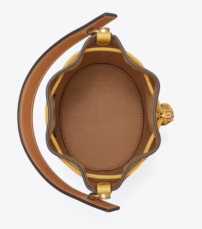 T Monogram Delikli Deri Mini Kova Çanta T Monogram Delikli Deri Mini Kova Çanta