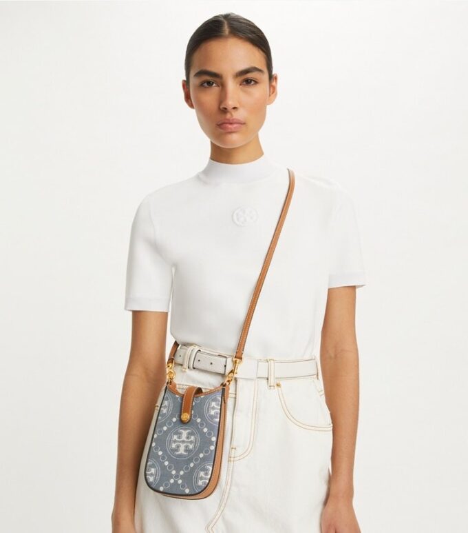 T Monogram Denim Telefon Çapraz Askılı Çanta T Monogram Denim Telefon Çapraz Askılı Çanta