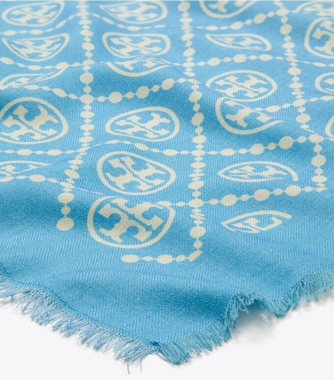T Monogram Dikdörtgen Eşarp