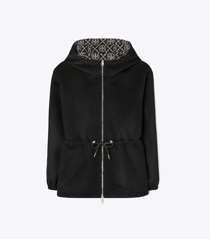 T Monogram Çift Taraflı Jakarlı Anorak T Monogram Çift Taraflı Jakarlı Anorak