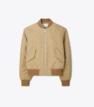 T Monogram Jakarlı Bomber Ceket
