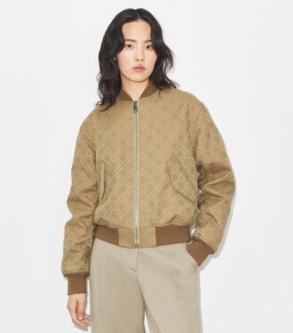 T Monogram Jakarlı Bomber Ceket