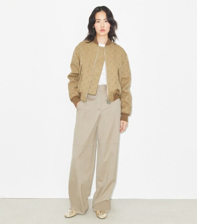 T Monogram Jakarlı Bomber Ceket