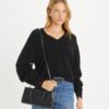T Monogram Kabartmalı Küçük Doğu-Batı Tote