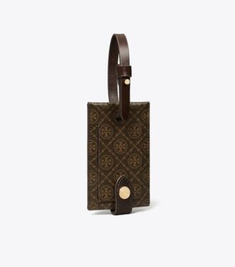 T Monogram Kaplamalı Kanvas Bagaj Etiketi