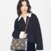 T Monogram Kontrast Kabartmalı Üst Saplı Tote Çanta T Monogram Kontrast Kabartmalı Üst Saplı Tote Çanta